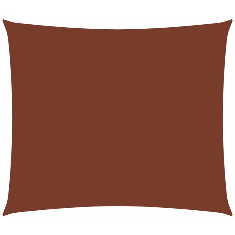 

Toldo de vela rectangular de tela oxford terracota 3x4 m