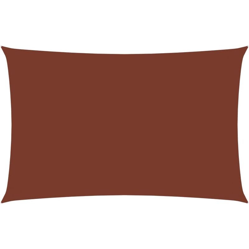 

Toldo de vela rectangular de tela oxford terracota 3x5 m