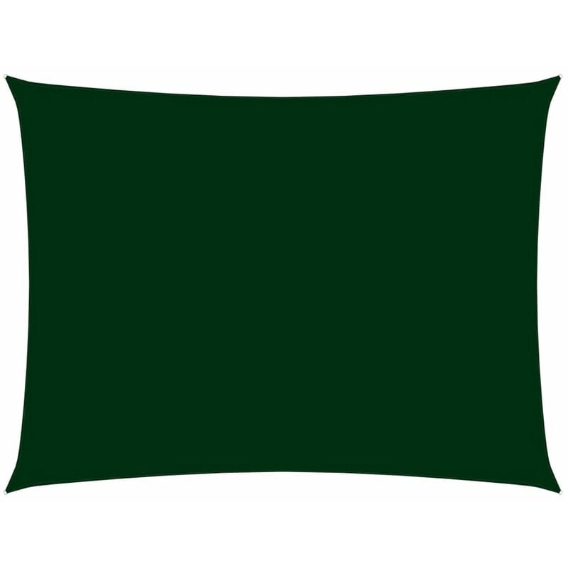 

Toldo de vela rectangular de tela oxford verde oscuro 2,5x4 m