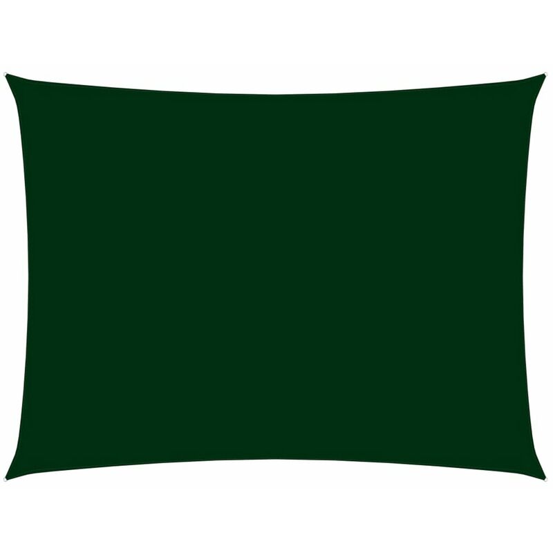 

Toldo de vela rectangular de tela oxford verde oscuro 2x4 m