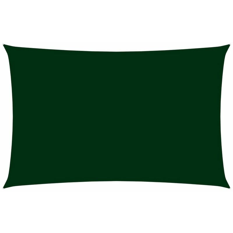 

Toldo de vela rectangular de tela oxford verde oscuro 2x5 m