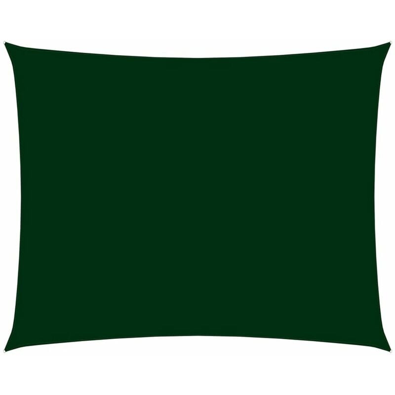 

Toldo de vela rectangular de tela oxford verde oscuro 3x5 m