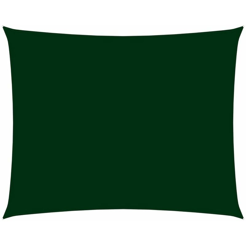 

Toldo de vela rectangular de tela oxford verde oscuro 4x5 m