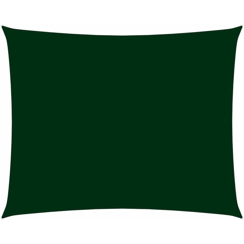 

Toldo de vela rectangular de tela oxford verde oscuro 4x5 m