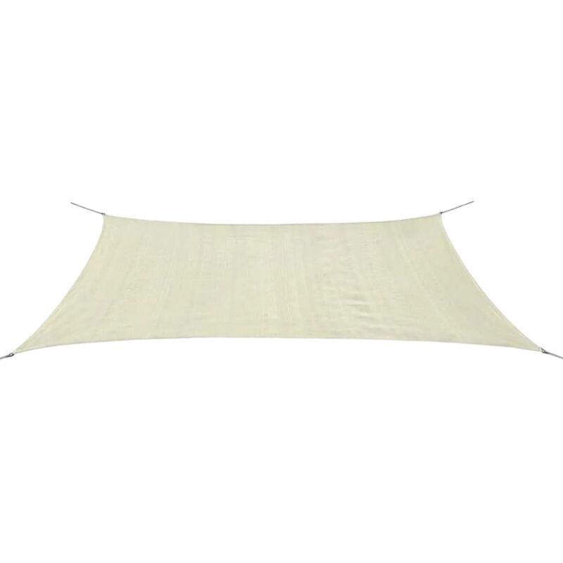 

Toldo de vela rectangular HDPE 4x6 m crema - Crema