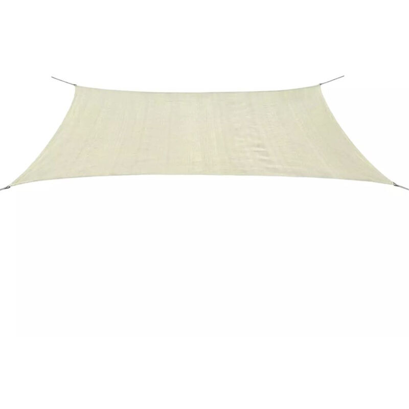 

Toldo de vela rectangular HDPE 4x6 m crema