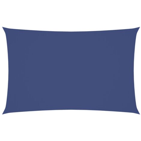 Toldo de vela rectangular tela Oxford azul 2x5 m vidaXL