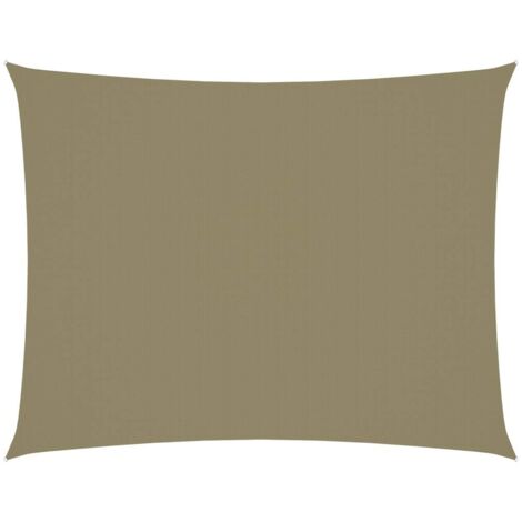 Toldo de vela rectangular tela oxford beige 2,5x4 m