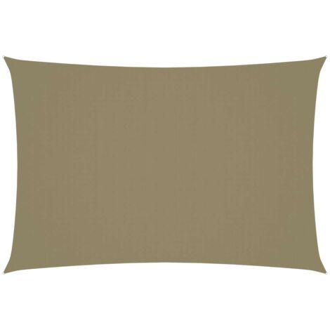 Toldo de vela rectangular tela oxford beige 2,5x4,5 m