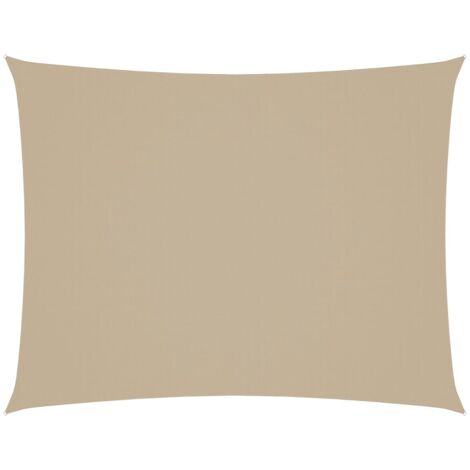 Toldo de vela rectangular tela Oxford beige 3x4 m vidaXL