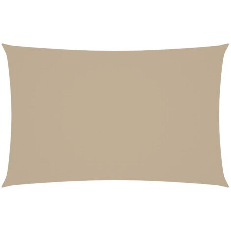 Toldo de vela rectangular tela Oxford beige 5x8 m vidaXL