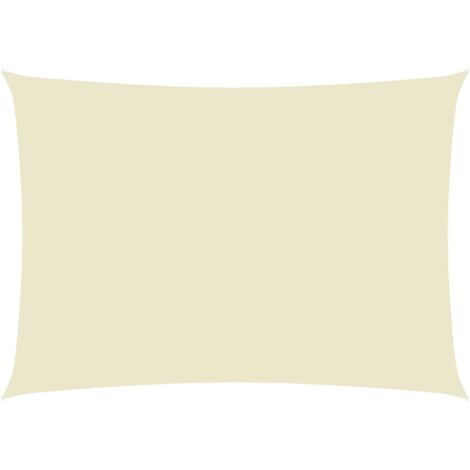 Toldo de vela rectangular tela oxford color crema 3,5x5 m
