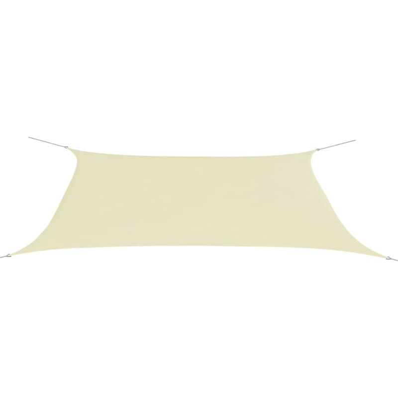 

Toldo de vela rectangular tela Oxford crema 4x6m - Crema