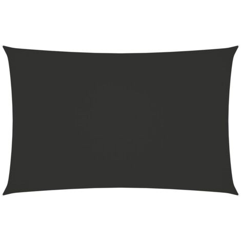 Toldo de vela rectangular tela oxford gris antracita 3,5x5 m