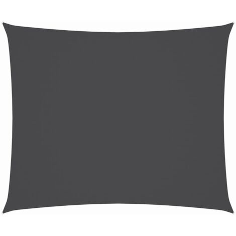 Toldo de vela rectangular tela Oxford gris antracita 3x4 m vidaXL