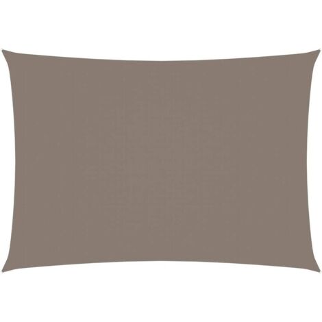 Toldo de vela rectangular tela oxford gris taupe 2,5x4,5 m