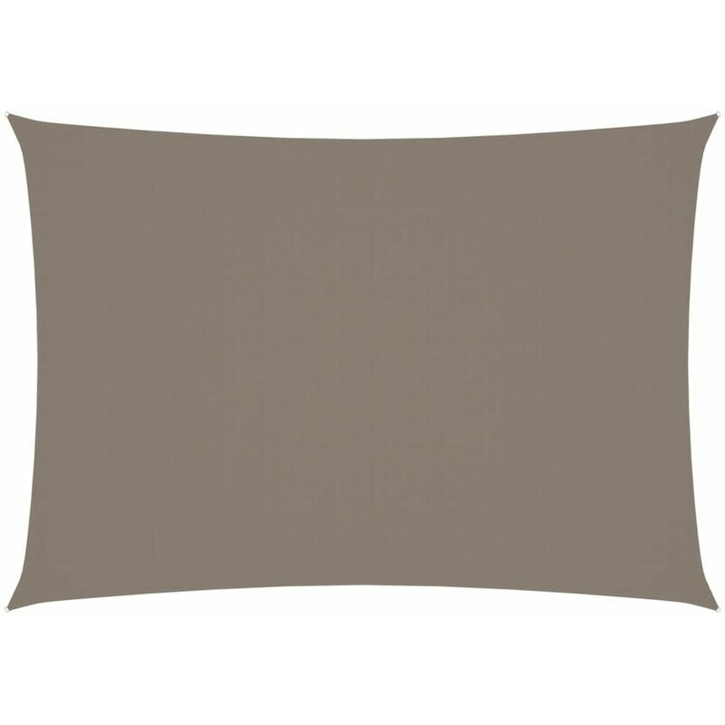 

Toldo de vela rectangular tela oxford gris taupe 3,5x4,5 m
