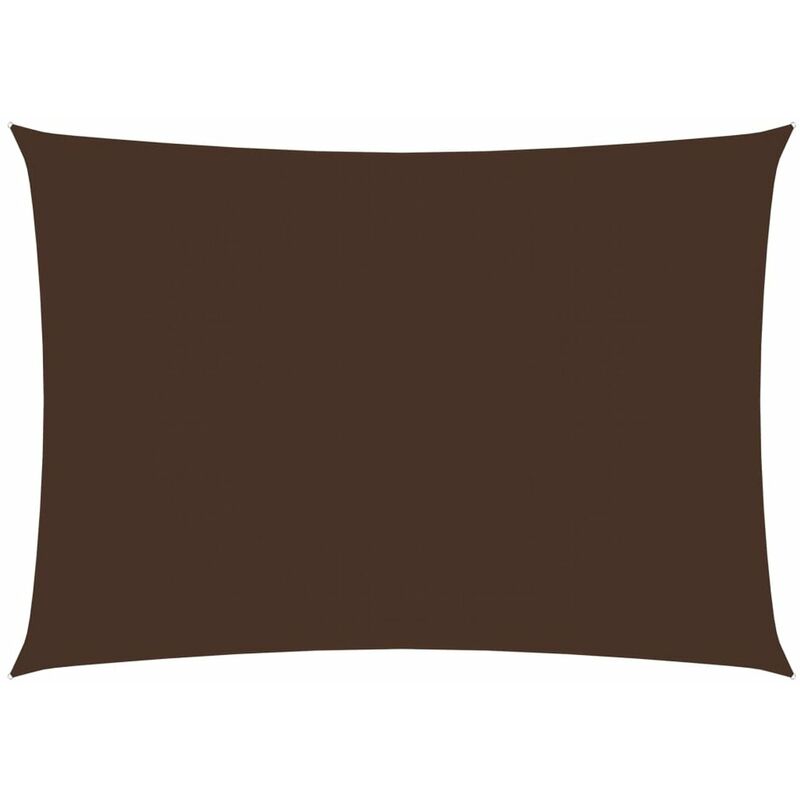 

Toldo de vela rectangular tela oxford marron 3,5x5 m
