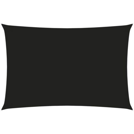 Toldo de vela rectangular tela oxford negro 2,5x4,5 m