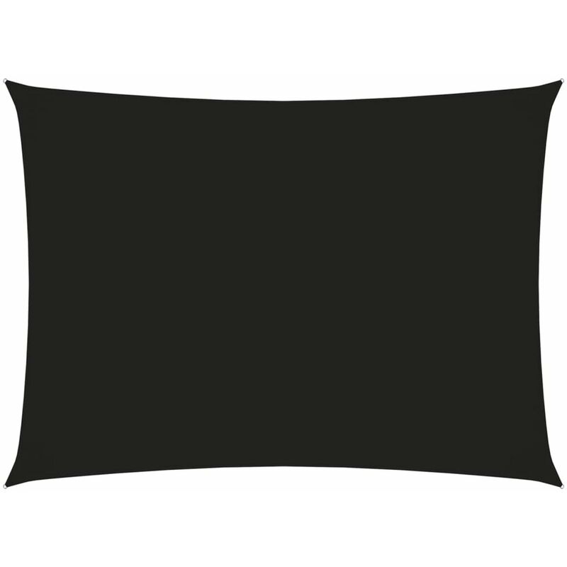 

Toldo de vela rectangular tela oxford negro 3,5x5 m