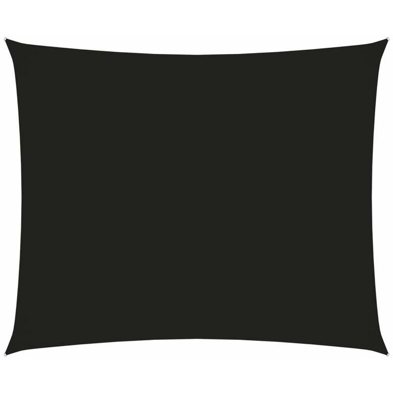 

Toldo de vela rectangular tela oxford negro 3x4 m