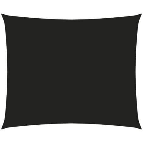Toldo de vela rectangular tela oxford negro 3x4 m