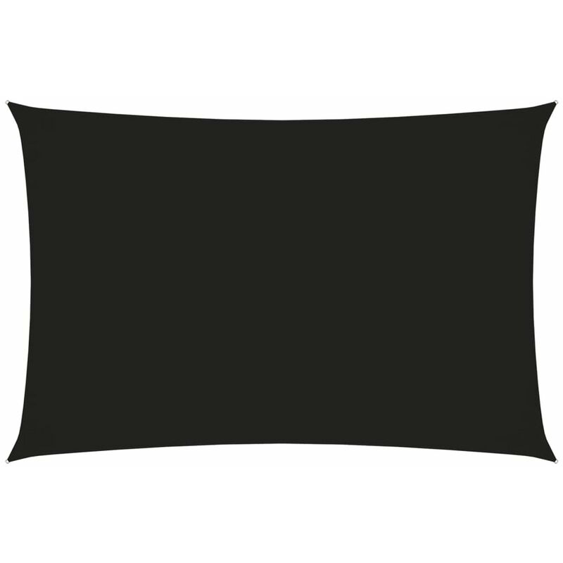 

Toldo de vela rectangular tela oxford negro 3x5 m
