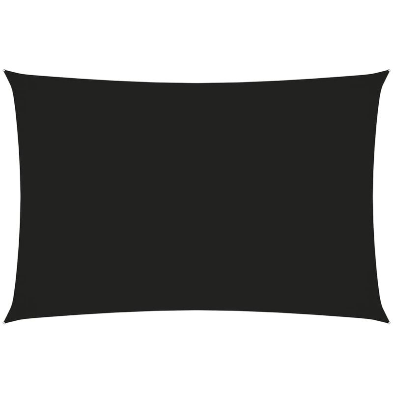 

Toldo de vela rectangular tela oxford negro 3x5 m
