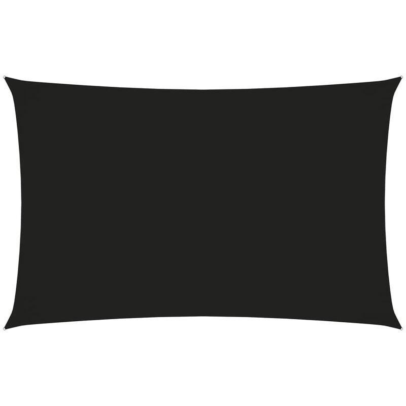

Toldo de vela rectangular tela oxford negro 3x6 m