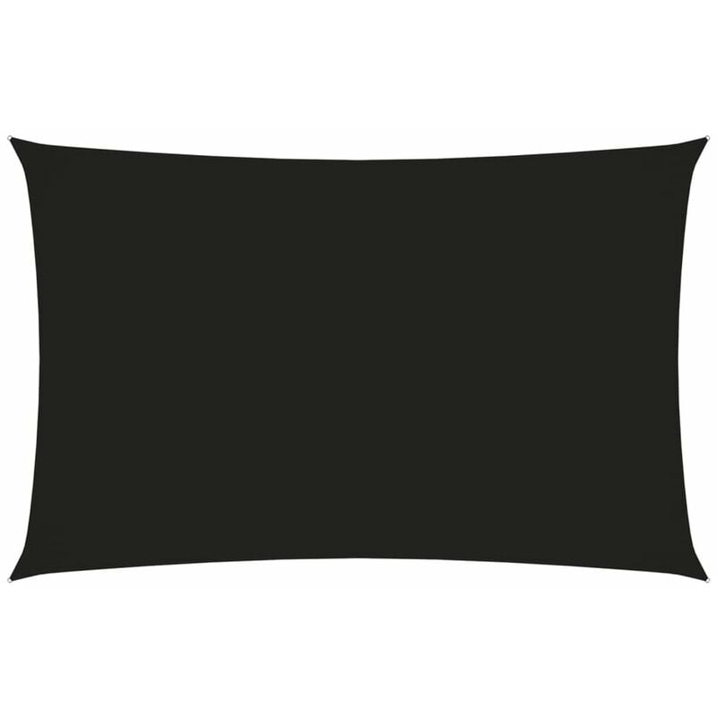 

Toldo de vela rectangular tela oxford negro 4x7 m