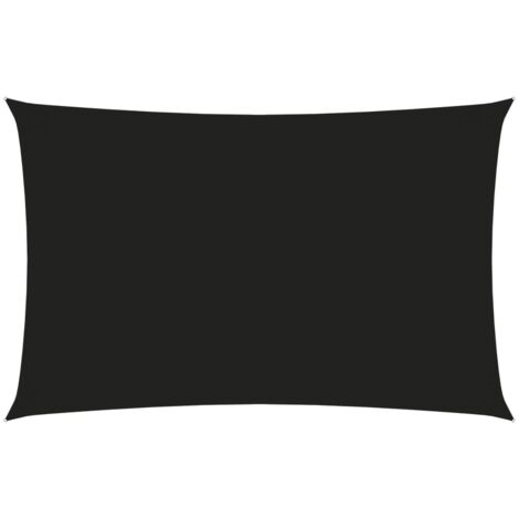 Toldo de vela rectangular tela oxford negro 4x7 m