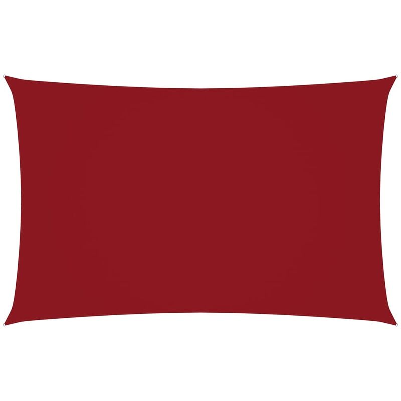 

Toldo de vela rectangular tela oxford rojo 3x6 m