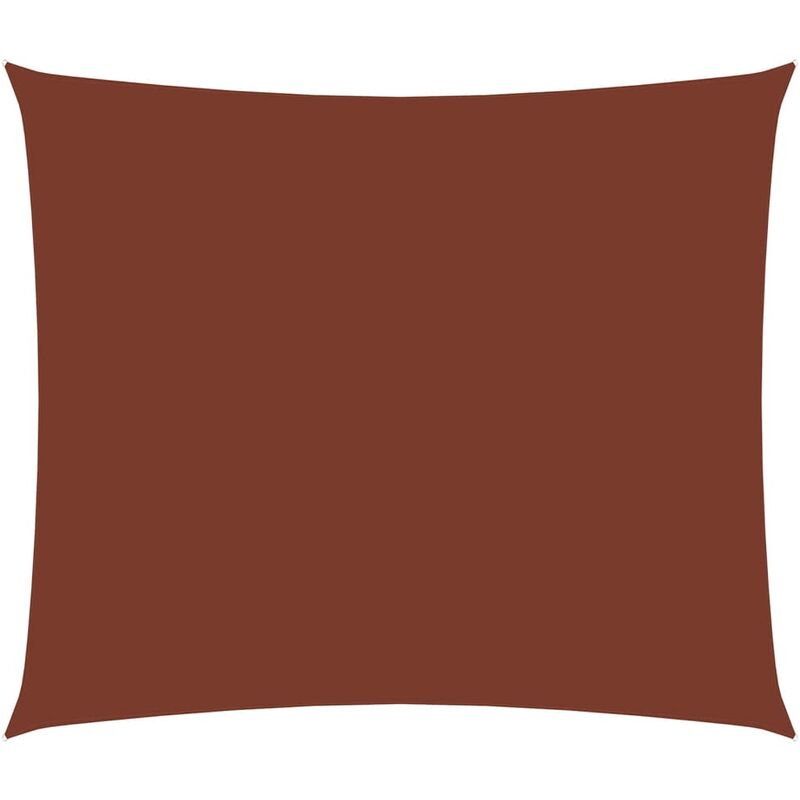 

Toldo de vela rectangular tela oxford terracota 3,5x5 m