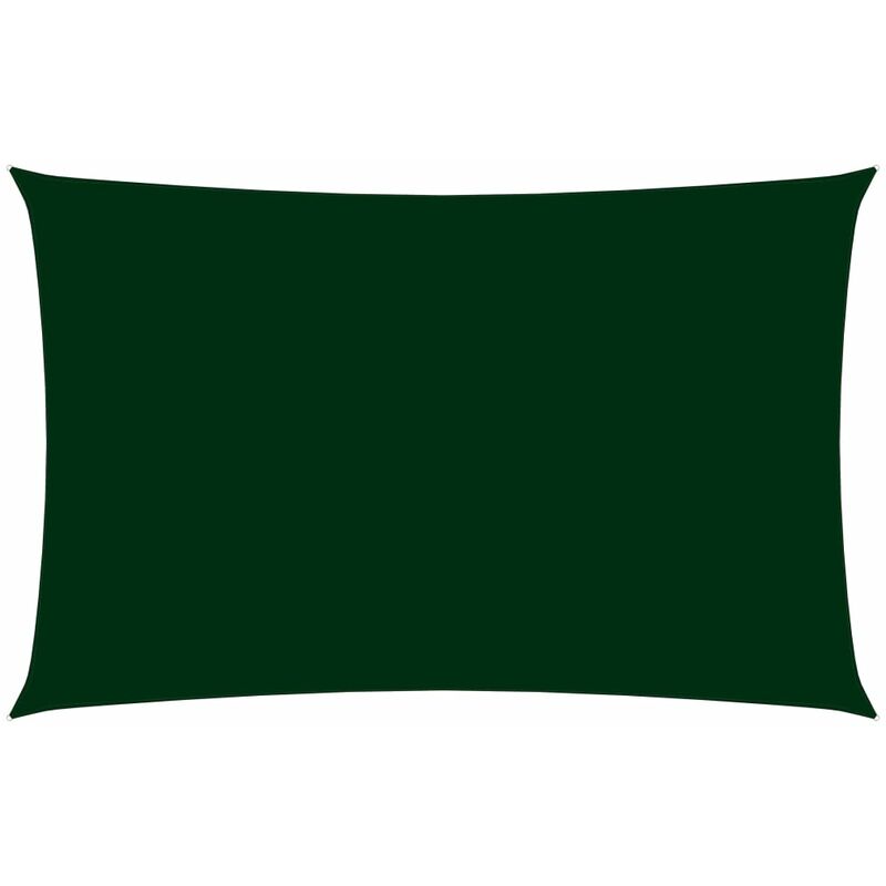 

Toldo de vela rectangular tela oxford verde oscuro 5x8 m