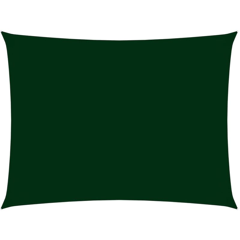 

Toldo de vela rectangular tela oxford verde oscuro 6x8 m
