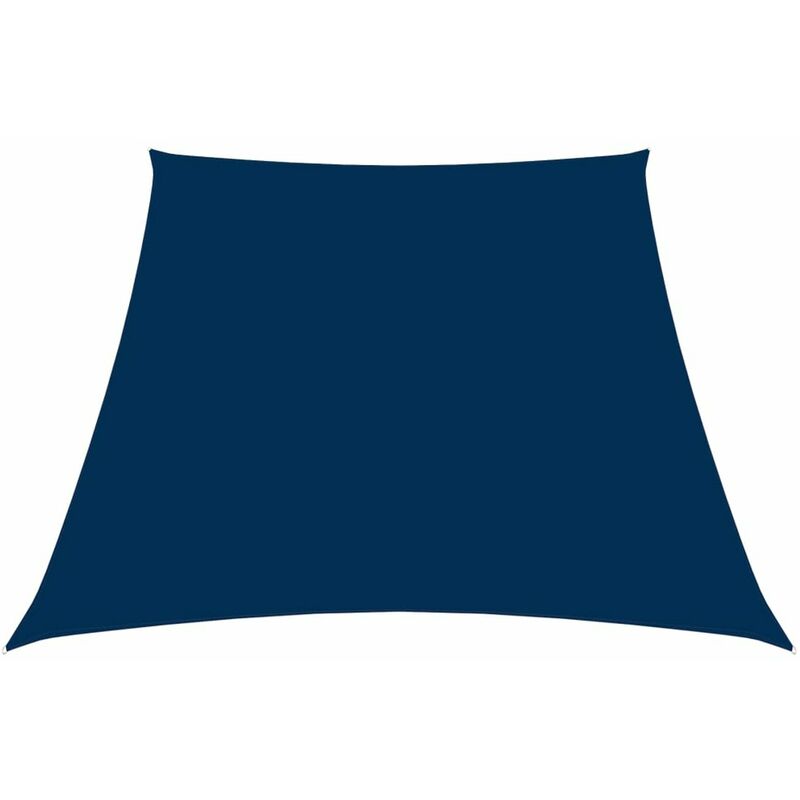 

Toldo de vela trapezoidal de tela oxford azul 3/4x3 m