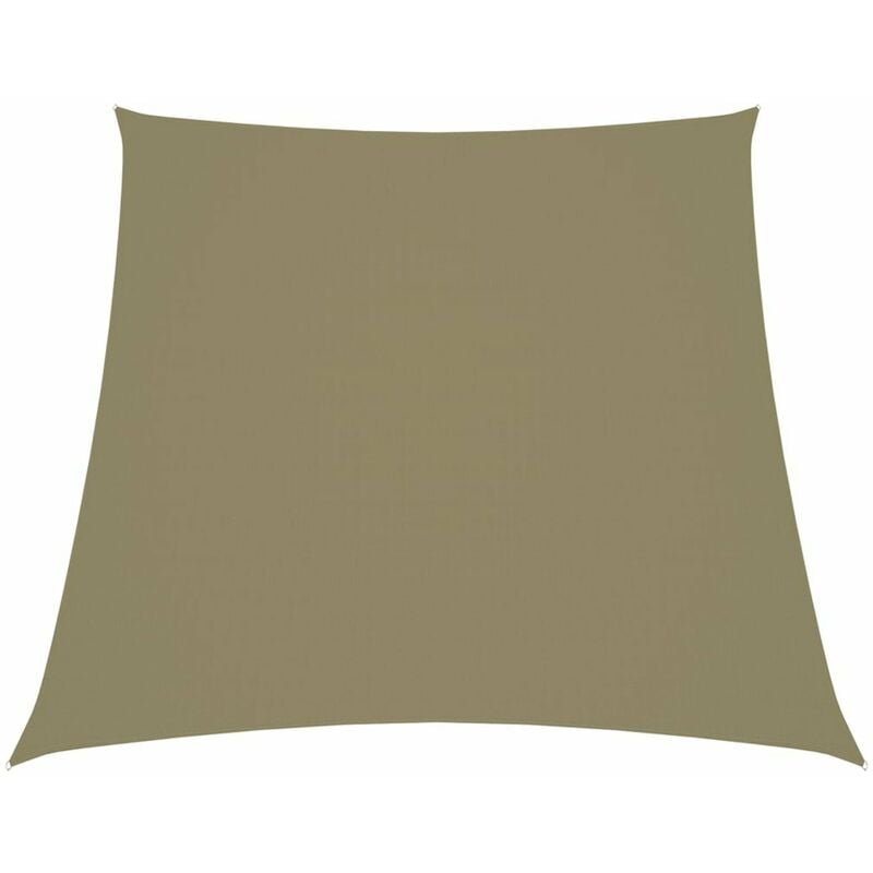 

Toldo de vela trapezoidal de tela oxford beige 3/4x3 m