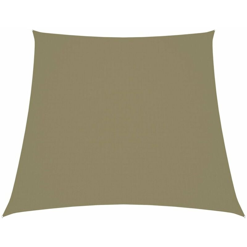 

Toldo de vela trapezoidal de tela oxford beige 4/5x3 m