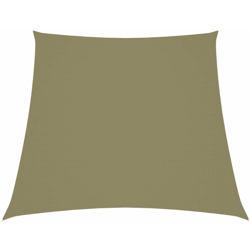 

Toldo de vela trapezoidal de tela oxford beige 4/5x4 m