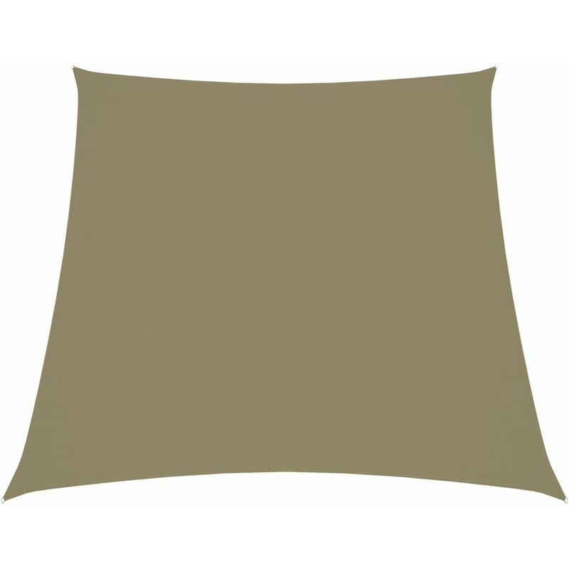 

Toldo de vela trapezoidal de tela oxford beige 4/5x4 m