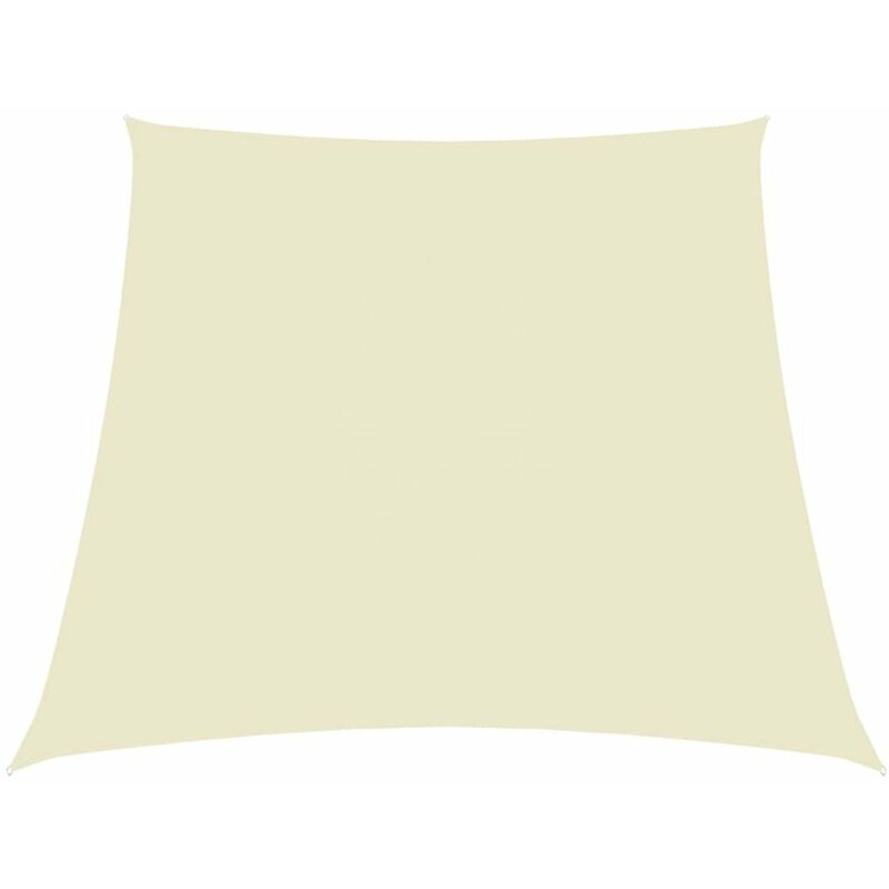 

Toldo de vela trapezoidal de tela oxford crema 3/4x3 m