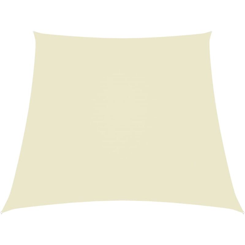 

Toldo de vela trapezoidal de tela oxford crema 4/5x3 m
