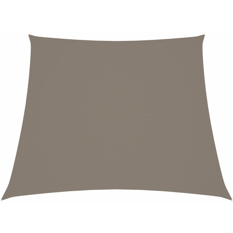 

Toldo de vela trapezoidal de tela oxford gris taupe 4/5x3 m