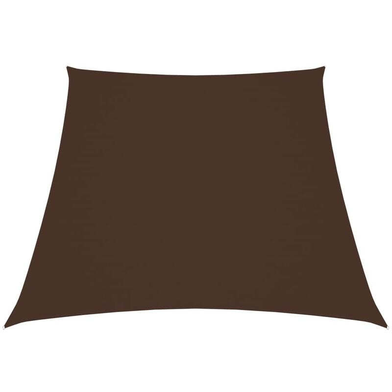 

Toldo de vela trapezoidal de tela oxford marrón 3/4x2 m