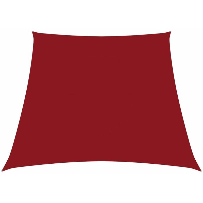 

Toldo de vela trapezoidal de tela oxford rojo 3/4x2 m