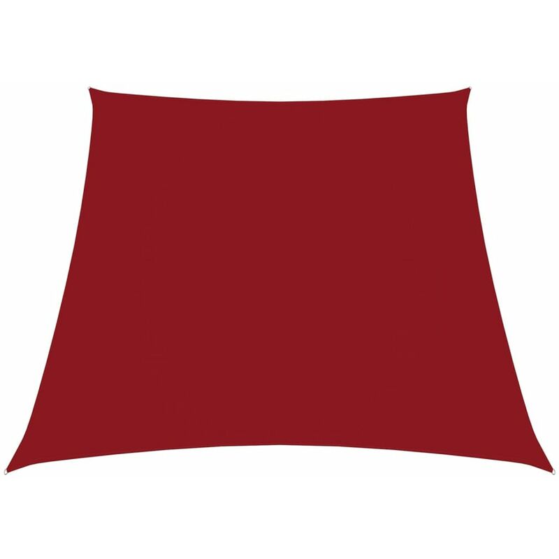 

Toldo de vela trapezoidal de tela oxford rojo 4/5x3 m