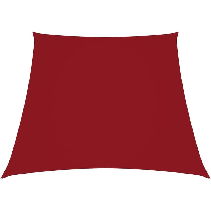 

Toldo de vela trapezoidal de tela oxford rojo 4/5x3 m