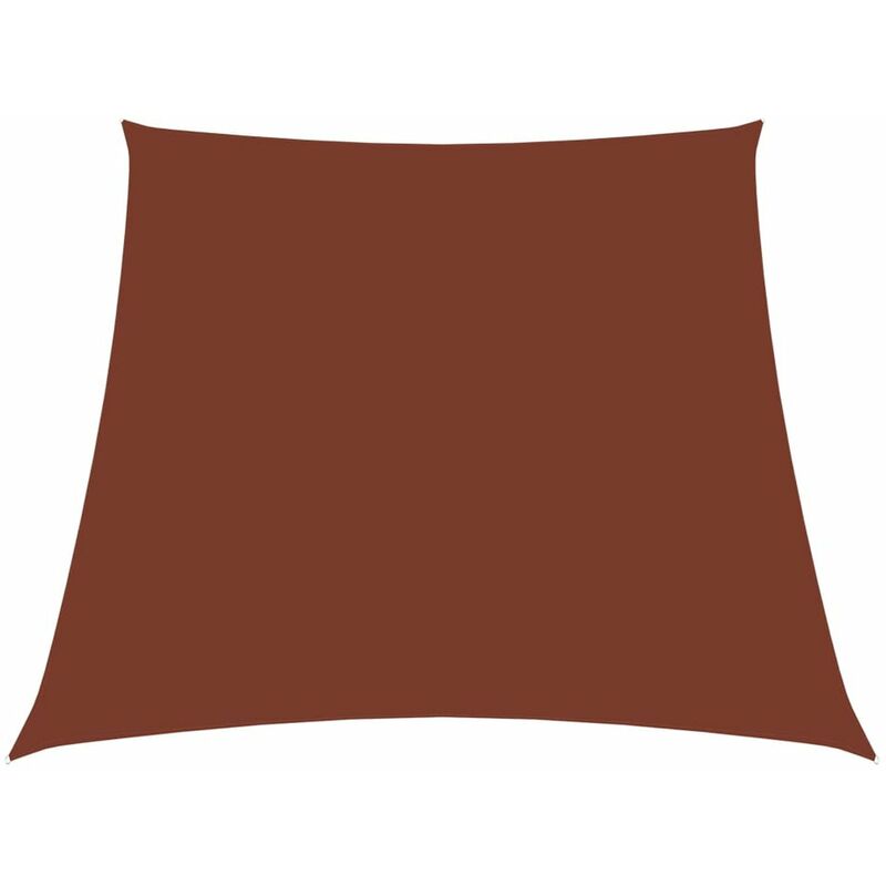 

Toldo de vela trapezoidal de tela oxford terracota 3/4x2 m