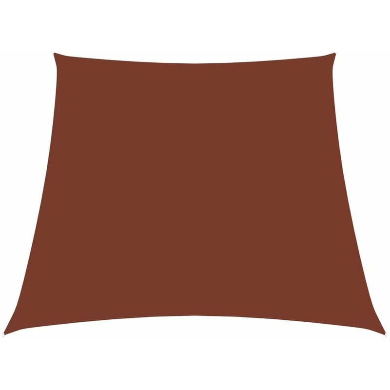 

Toldo de vela trapezoidal de tela oxford terracota 3/4x3 m