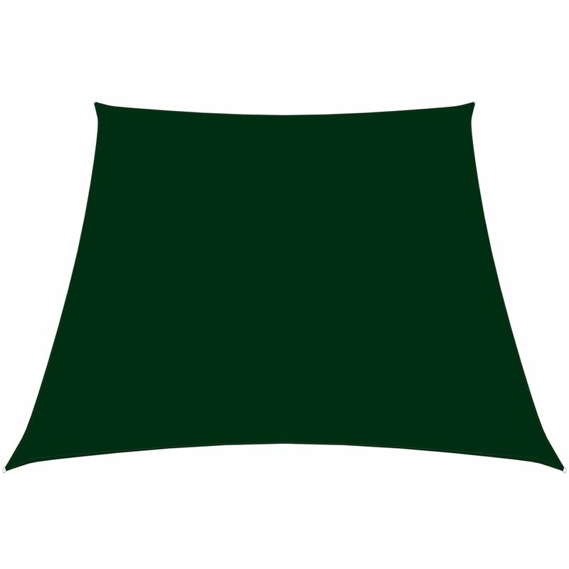 

Toldo de vela trapezoidal de tela oxford verde oscuro 4/5x4 m